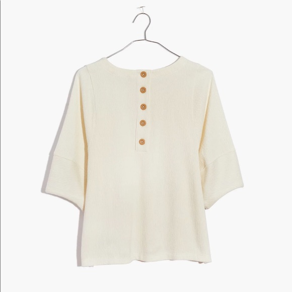 Brand new Madewell Ottoman Jacquard Button-Back Top - Picture 1 of 3